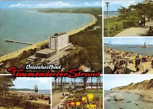 Ansichtskarte, Ostseeheilbad Timmendorfer Strand, sechs Abb., 1976