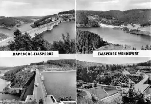 Ansichtskarte, Harz, Rappbode Talsperre & Talsperre Wendefurt 1971