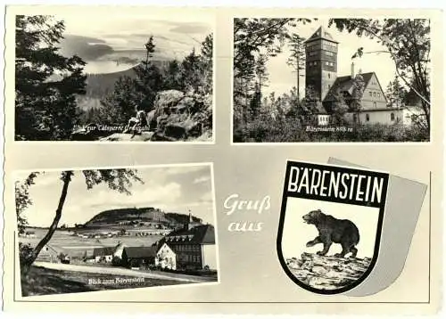 AK, Bärenstein Erzgeb., drei Abb., gestaltet, 1959