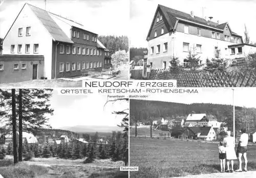 Ansichtskarte, Neudorf Kr. Annaberg, OT Kretscham-Rothensehma, Heim Waldfrieden, 1985