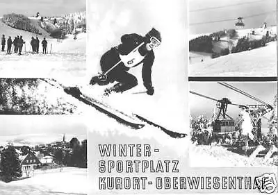 AK, Oberwiesenthal, fünf Wintermotive, gestaltet, 1968