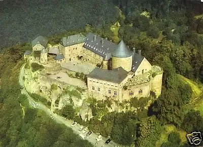 AK, Waldeck am Edersee, Luftbild des Schloßes, 1973