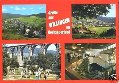 Ansichtskarte, Willingen Waldeck, vier Abb., ca. 1981