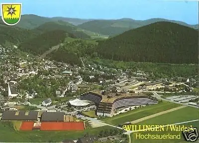 Ansichtskarte, Willingen Waldeck, Luftbildansicht, 1991