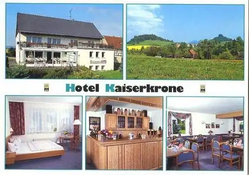 AK, Schöna, Hotel "Kaiserkrone", 5 Abb., ca. 1994