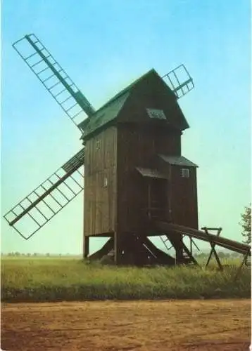 Ansichtskarte, Trebbus Kr. Finsterwalde, Bockwindmühle, 1988