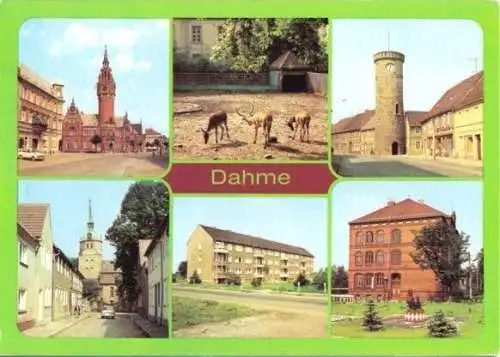 Ansichtskarte, Dahme Kr. Luckau, sechs Abb., 1985