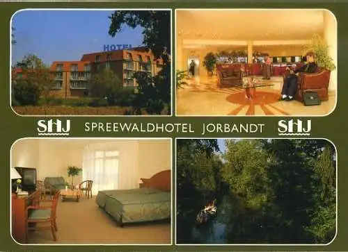 Ansichtskarte, Niewitz, OT Rickshausen, "Sprewaldhotel Jorbandt"