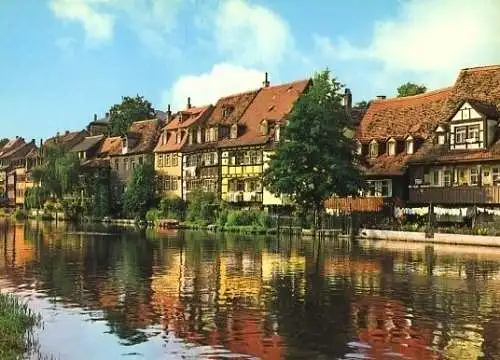 Ansichtskarte, Bamberg, Fischerhäuser an der Regnitz, ca. 1976