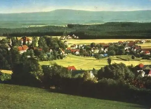 Ansichtskarte, Friedenfels im Steinwald, Gesamtübersicht, ca. 1971