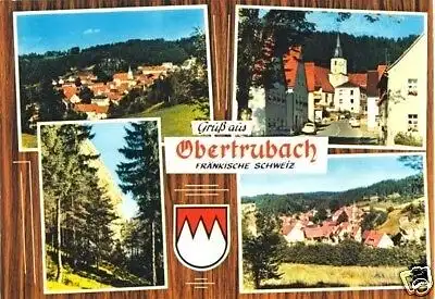 Ansichtskarte, Obertrubach Fränk. Schweiz, 4 Abb., gestaltet, 1978