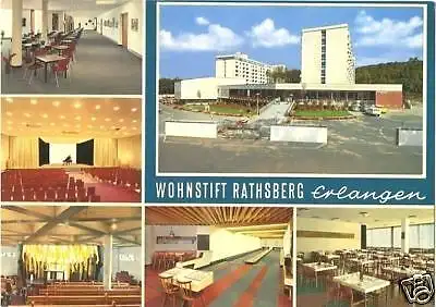 Ansichtskarte, Erlangen, Wohnstift Rathsberg, 6 Abb., ca. 1975