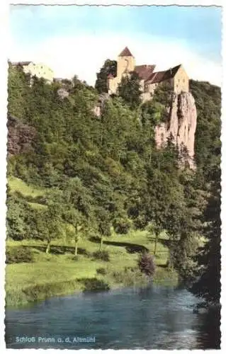 Ansichtskarte, Schloß Prunn im Altmühltal, um 1962