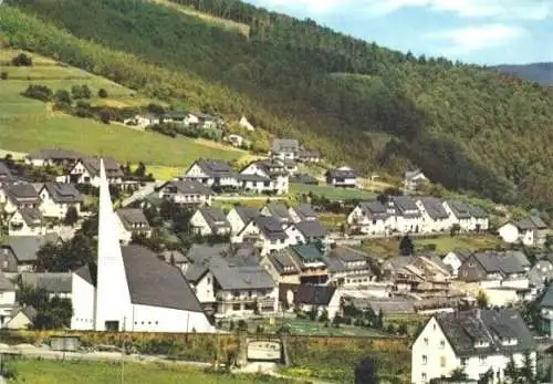 Ansichtskarte, Willingen Waldeck, Teilansicht, um 1973