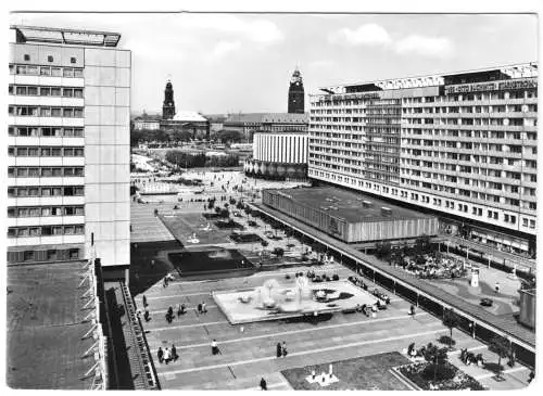 Ansichtskarte, Dresden, Blick in die Prager Str., 1979