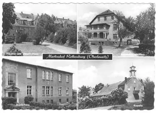 Ansichtskarte, Rothenburg Oberlausitz, Martinshof, vier Abb., 1965