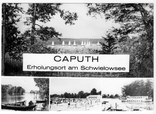 AK, Caputh Kr. Potsdam, vier Abb., Erholungsort am Schwielowsee, 1969