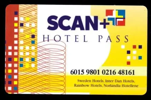 Scan+ Hotel Pass, Schweden, 1999