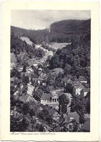 Ansichtskarte, Bad Grund Oberharz, Teilansicht, um 1955