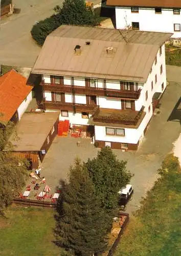 Ansichtskarte, Spiegelau, Pension Eder, Luftbildansicht, um 1991