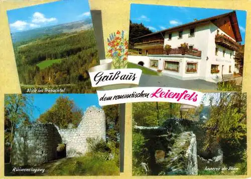 Ansichtskarte, Pottenstein, OT Leienfels, Gasthof und Pension "Zur Burgruine", 1988