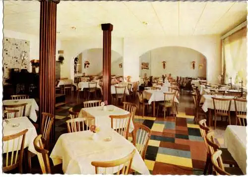 AK, Unkel am Rhein, Restaurant "Unkeler Weinstock", Gastraum, 1963