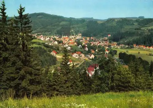 Ansichtskarte, Steinwiesen im Frankenwald, Gesamtansicht, Version 2, um 1980