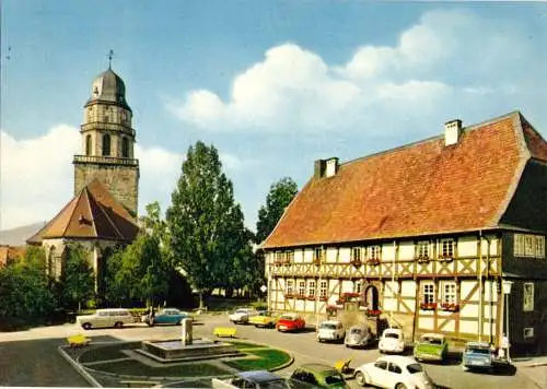 Ansichtskarte, Zierenberg Bz. Kassel, Marktplatz, um 1972