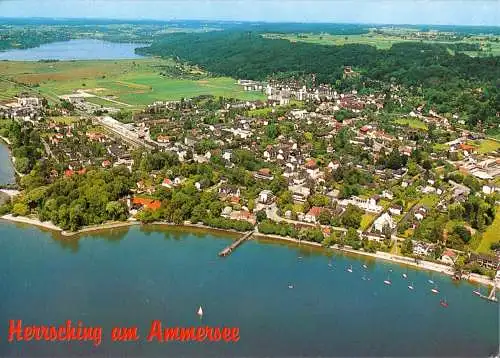 AK, Herrsching am Ammersee, Luftbildansicht, 1999