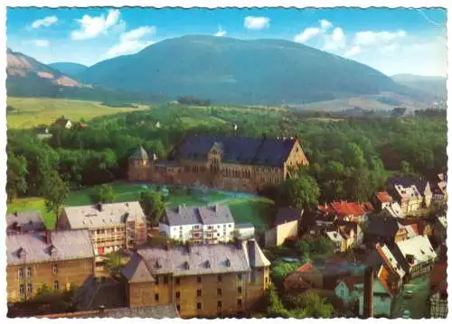 AK, Goslar Harz, Blick von der Marienkirche auf die Kaiserpfalz, um 1965