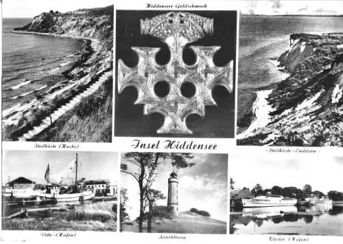 Ansichtskarte, Insel Hiddensee, sechs Abb., 1965