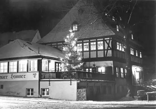 Ansichtskarte, Frohnau, Frohnauer Hammer, Herrenhaus zur Weihnachtszeit, 1984