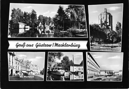 AK, Güstrow, fünf Abb., gestaltet, 1967