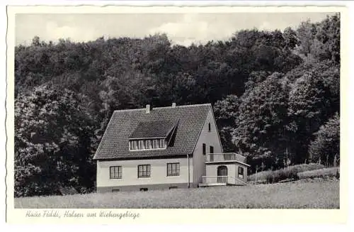 Ansichtskarte, Holsen am Wiehengebirge über Löhne, Pension Haus Fiddi, um 1938