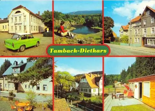 Ansichtskarte, Tambach-Dietharz Kr. Gotha, sechs Abb., 1987