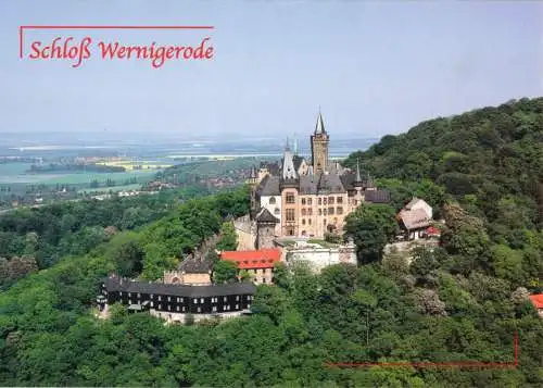 Ansichtskarte, Wernigerode Harz, Schloß Wernigerode, Luftbildansicht, 2006