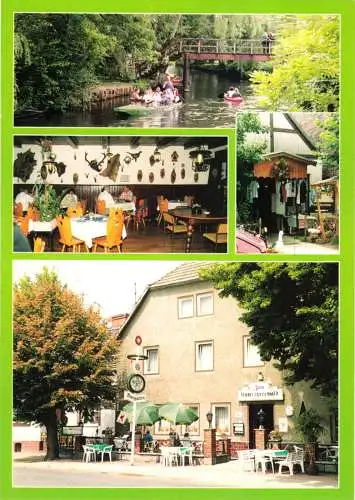 AK, Schlepzig, Gasthof "Zum Unterspreewald", vier Abb., 1995