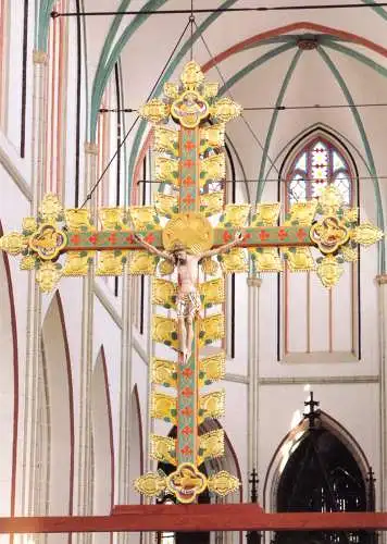 Ansichtskarte, Schwerin, Dom, Triumphkreuz, um 2000