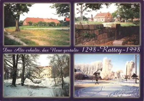 AK, Rattey, Das Alte erhalte, das Neue gestalte  1298 - Rattey - 1998, vier Abb.