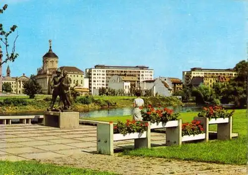 Ansichtskarte, Potsdam, An der Neuen Fahrt mit Resten der Altbebauung, 1969