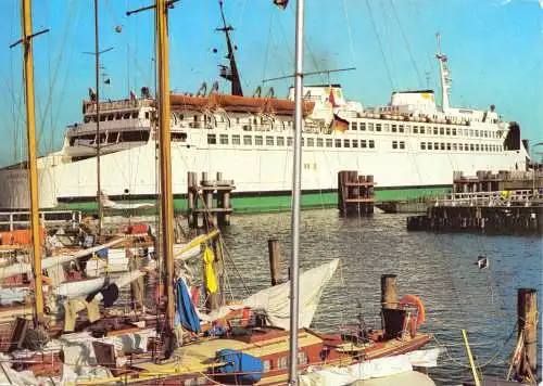 Ansichtskarte, Rostock Warnemünde, Fährschiff "Warnemünde", 1986