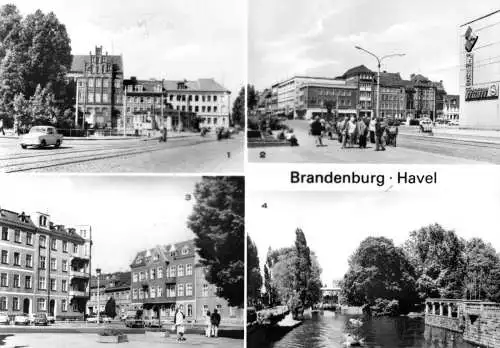 Ansichtskarte, Brandenburg Havel, vier Abb., 1981