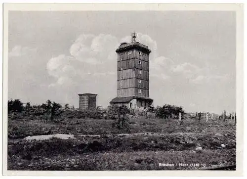 AK, Brocken (Harz), Gipfelbebauung, um 1950