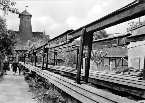 Ansichtskarte, Bad Kösen, Kunstgestänge zur Borlach-Quelle, 1978