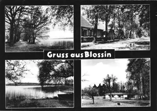 Ansichtskarte, Blossin Kr. Königs Wusterhausen, vier Abb., 1965