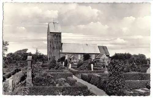 AK, Wyk auf Föhr, Boldixum, St. Nicolai-Kirche, um 1956