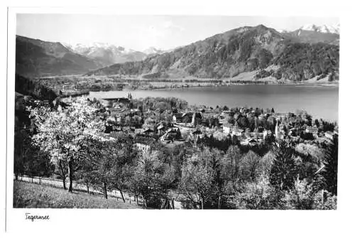 AK, Tegernsee, Totale im Frühling, um 1965