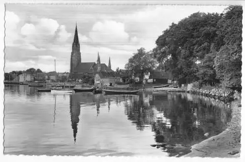 AK, Schleswig a.d. Schlei, Holm mit Blick auf den Dom, um 1960