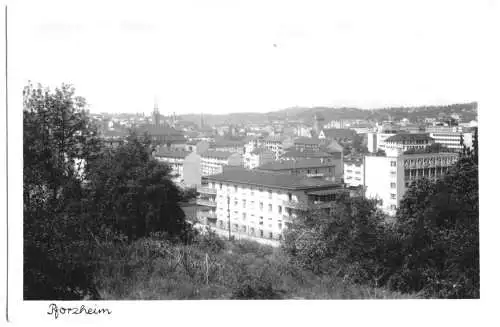 Ansichtskarte, Pforzheim, Teilansicht, um 1965