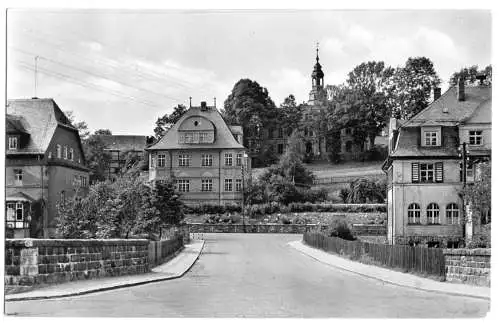 Ansichtskarte, Wurzbach Thür., Schule und Gemeindeamt, 1959